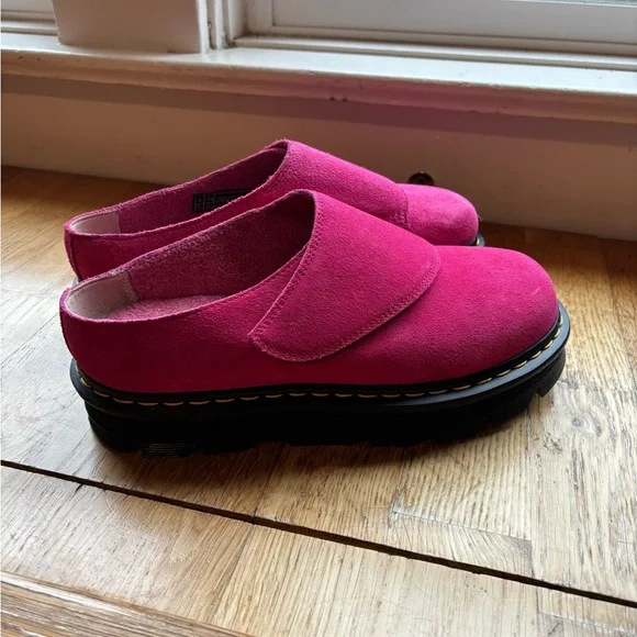 Dr. Martens Zebzag Anywair pink Suede Mules - Picture 4 of 6